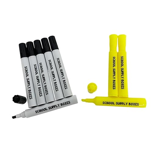 School Supply Boxes | Teacher Case (4 Boxes) | Back to School Essentials Kit Designed for Teachers | Includes Pencils, Red Pens, Dry Erase Markers, Sticky Notes, Paper Clips & More