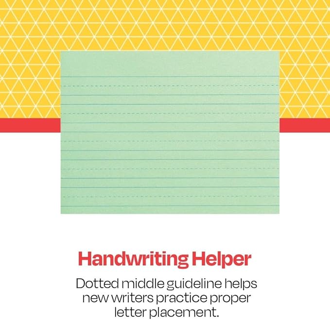 School Smart Green Newsprint Practice Paper, 1 Inch Rule, 12 x 9 Inches, 500 Sheets