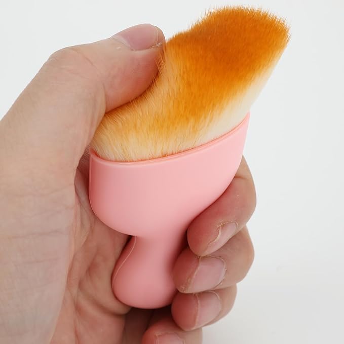 Car Detailing Brush, Soft Bristle Cleaning Brush, Scratch-Free Auto Duster Tool for Dashboard, Air Vents, Leather & Interior Cleaning (Pink&Brown)