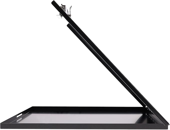Saunders Slim Metal Clipboard with Storage, Black Single Layer Nursing Clipboard Folio, Letter Size Paper Organizer, Steel Clip with Locking Latch, Form Holder for Office, School & Work - Made in USA
