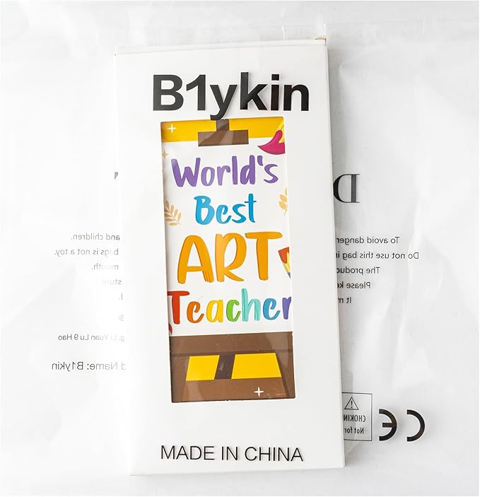 B1ykin Cute Sticky Notes Set - World’s Best Art Teacher Self-Stick Notes Pad, 550 Sheets Writing Memo Pages Sticky Notepad for Appreciation Gifts, School Office Party Supplies (Art Teacher)