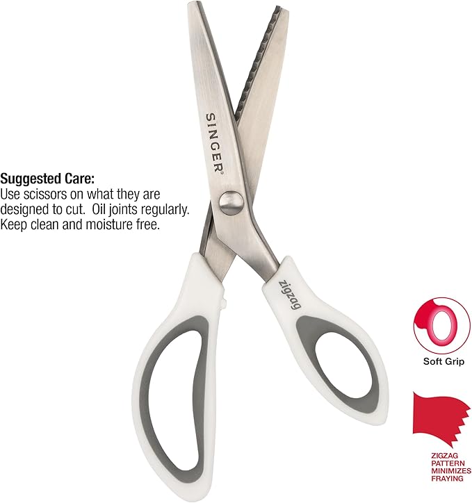 SINGER 9" Pinking Shears - Zig Zag Scissors for Fabric