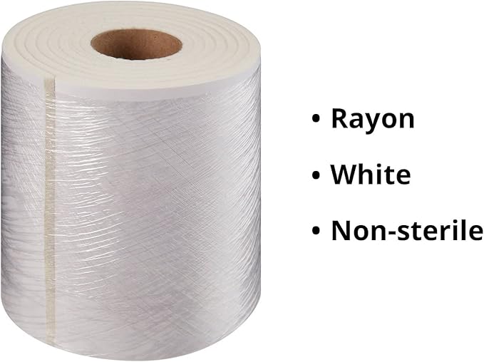 McKesson White Orthopedic Felt Roll with Adhesive Backing Rayon Splint and Cast Padding 1/4" x 6" x 2.5 Yards, 1 Count