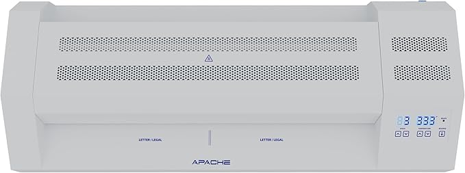 Apache Professional Laminator, Thermal Pouch, 25.5 Inch Max Width, 1.5-33 Mil, True Anti-Jam Technology, School & Office Lamination Machine, Variable Speed & Temperature, Fast Output, Robust Design