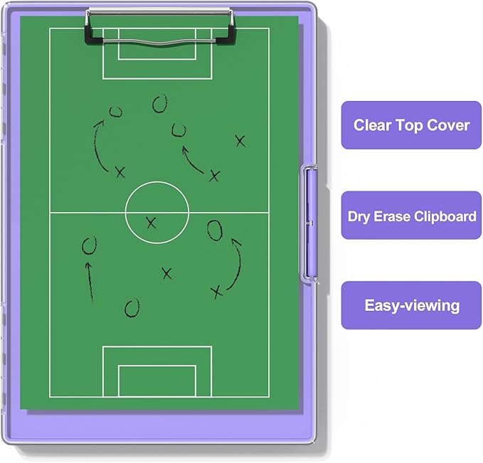 Hongri Clipboard with Storage, Purple 8.5 x 11 Folder Nursing Side Opening, Heavy Duty with Dual Compartment, Smooth Writing for Teachers, Classroom, Size 13.3 x 9.4 x 1.5 in, Office & School Supplies