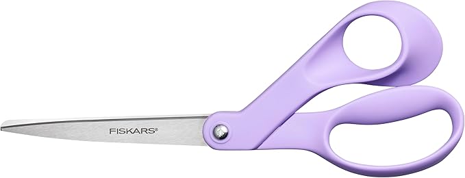 Fiskars Ultra Lilac Scissors, Explore Design Collection, High-Grade Stainless Steel Blades and Ergonomic Handles for Arts and Crafts