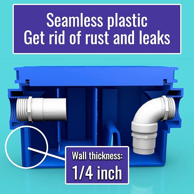 Grease Trap plastic 5 GPM Under Sink for Home Kitchen, Foodtrack, Canteen, Cafe, pizzeria, pastry shop