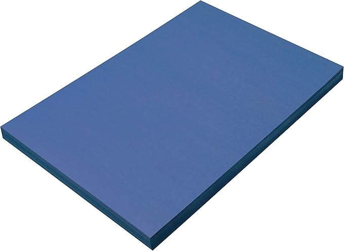 Prang (Formerly SunWorks) Construction Paper, Blue, 12" x 18", 100 Sheets