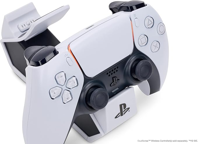 PowerA Twin Charging Station for Dualsense Wireless Controllers, Dualsense Controller Charging, Charge, Sony PlayStation, PS5, Officially Licensed - PlayStation 5