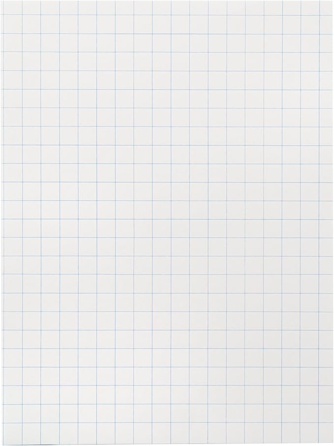 School Smart Graph Paper, 1/2 Inch Rule, 9 x 12 Inches, White, Pack of 500
