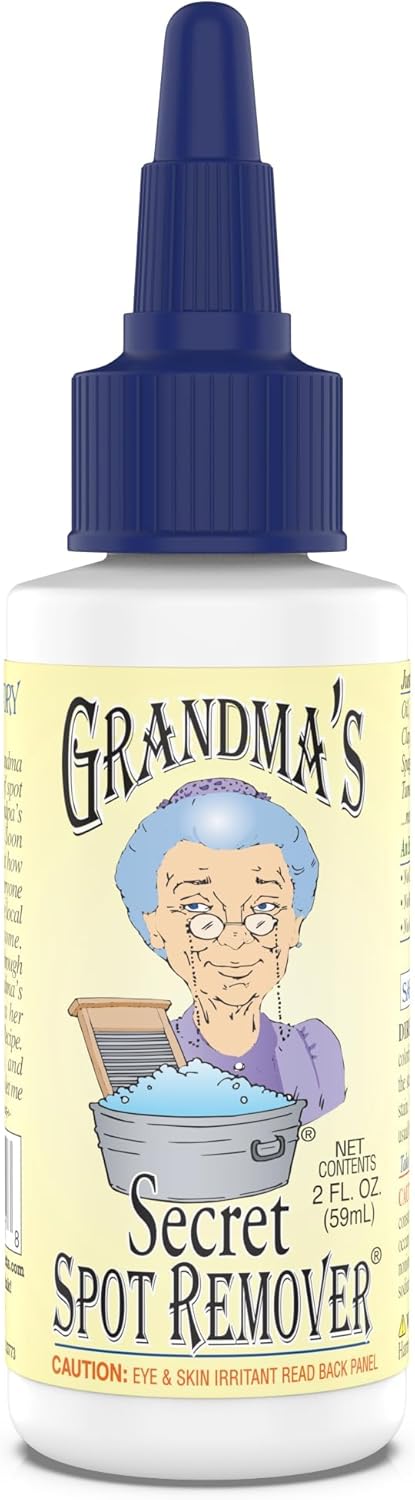 Grandma's Secret Spot Remover - Chlorine, Bleach and Toxin-Free Stain Remover - Stain Remover for Clothes - Fabric Stain Remover Removes Oil, Paint, Blood and Pet Stains – 2 Ounce, 6 Pack