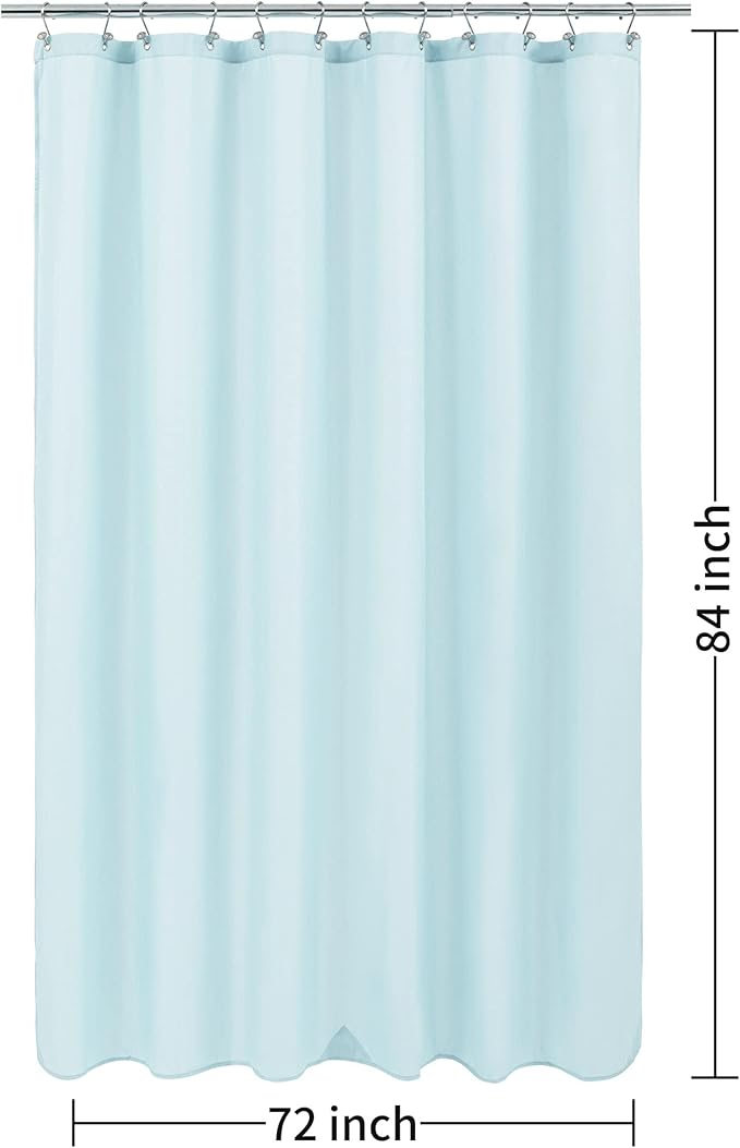 ALYVIA SPRING Extra Long Fabric Shower Curtain Liner Waterproof - 72" x 84", Soft & Lightweight XL Shower Curtain with 3 Magnets, Machine Washable - 72x84, Blue