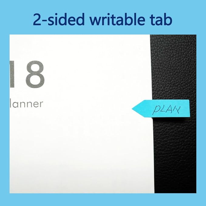 Sticky Notes and Index Tabs Set with Ruler – 640 Pieces Colored Page Markers, 2 Mini Rectangular Note Pads, 6 Arrow Flags, Leather-Look Organizer Case, 1 Set