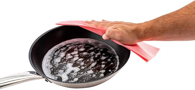 Restaurantware RW Clean 23.6 x 11.8 Inch Reusable Cleaning Cloths 100 Wipes All-Purpose Dish Wipes- Durable Machine-Washable Red Viscose Disposable Cloths Pre-Cut Rectangle