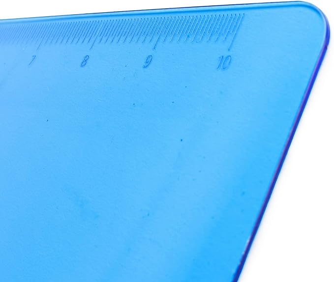 Super Z Outlet Slim Plastic Transparent Thin Lightweight Colorful Fun Clipboard with Ruler Measurements, Hanging Hook for Portable Classroom Children Teacher College Size (9" x 12.5") (6 Pack)