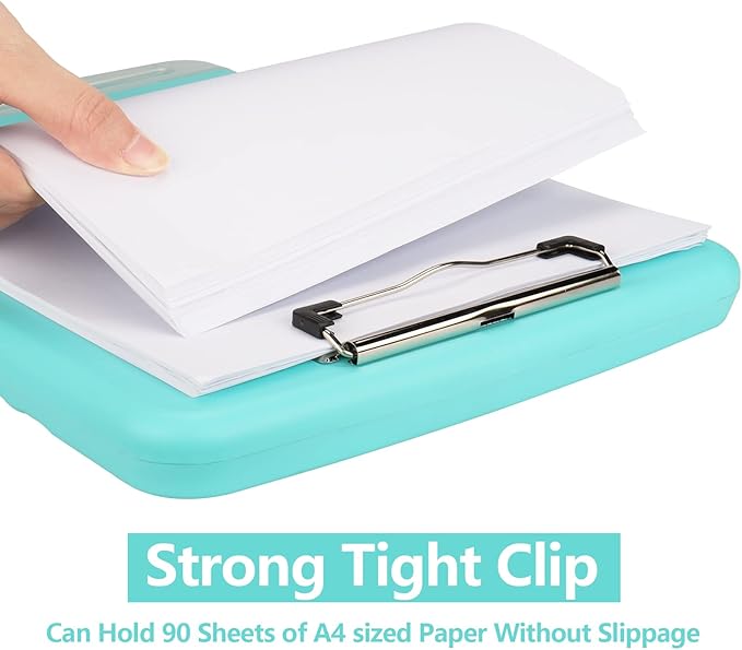 SFLHHDM Clipboard with Storage, Clip Boards 8.5x11, Plastic Clipboards with Pen Holder, Clip Board with Storage Compartments, Nurse Clipboard with Storage for Classroom, Student, Teacher