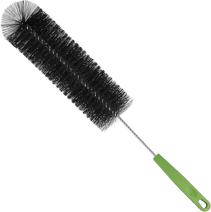 Long Bottle Brush, 12.98 in Bendable Cleaner Brushes for Cleaning Neck Beer Bottles, Wine, Baby Bottles, Water Bottles, Tumblers, Flask, Bird Feeder, Vase, Pipes and Brewing Supplies Black/1Pack