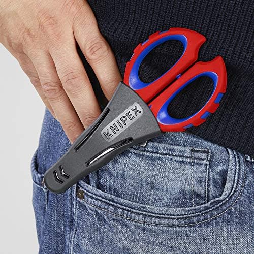 KNIPEX Electricians' Shears, 6.25-Inch | With Crimp Area | For Ferrules | Pack of 4