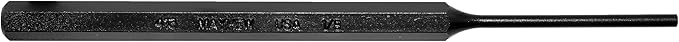 Mayhew Tools 21008 SAE Pin Punch, 1/8 x 1.75" Pin, 6" OAL x 5/16" Body, Black Oxide Finish