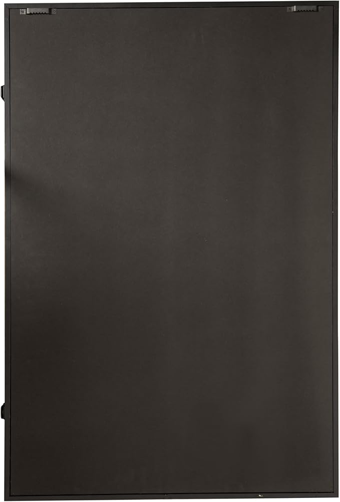 Flash Furniture Banks Jersey Display Case, Hanging PVC Tube, Velvet Lined Back, Foam Sheet Insert, Acrylic Window, Anti-Theft Lock with Keys, 24x36, Black