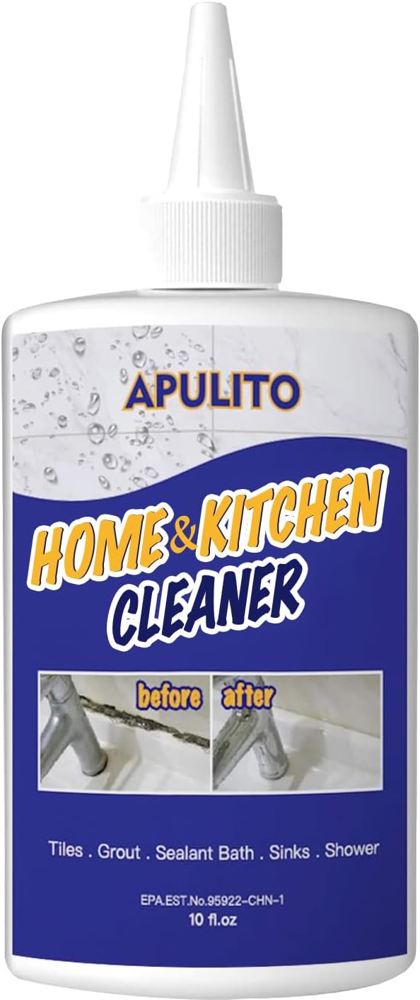 APULITO Household Cleaner Gel for Bathroom Shower Kitchen Tile Grout, Sinks Countertops 10 Fl Oz (Pack of 1)