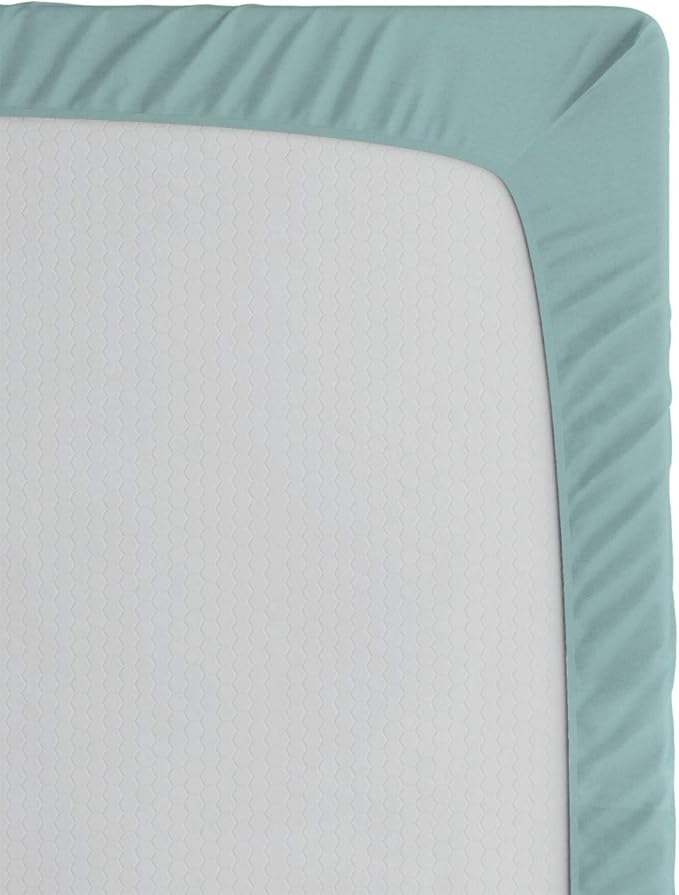 Ambesonne Silhouette 2 Pack Fitted Sheet, City Skyline House Shade, Bed Cover All-Round Elastic Deep Pockets 2 Pieces, Package Contains 2 Full Size Fitted Sheets, Black Seafoam and Blue Grey