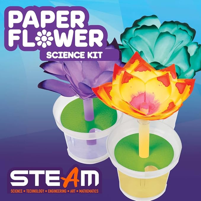 Crayola Paper Flower Science Kit, Color Changing Flowers, Gift for Kids Ages 7, 8, 9, 10 (Pack of 2)