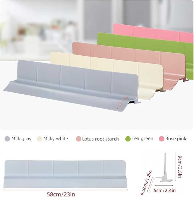 23" Ultra Silicone Sink Splash Guard Released in 2025/Dec,Self-Draining Water Splash Guard for Kitchen Sink,Bathroom and Island,with 3.5" High Splash Guard & 7 Strong Suction Cup (Grey)