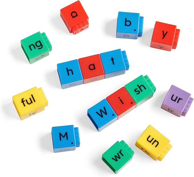 hand2mind Reading Rods Phonics Word-Building, Word Building Activities, Spelling Toys, Montessori Alphabet Letters, Reading Tools for Kids, Science of Reading Manipulatives, Phonemic Awareness