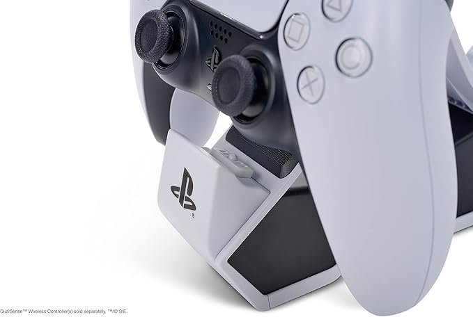 PowerA Twin Charging Station for Dualsense Wireless Controllers, Dualsense Controller Charging, Charge, Sony PlayStation, PS5, Officially Licensed - PlayStation 5
