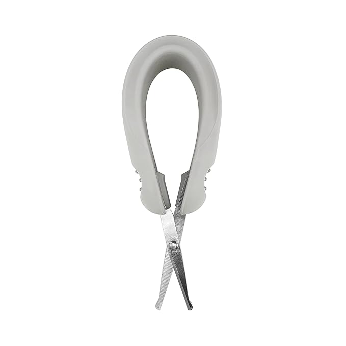 Dr. Brown's Safe Squeeze Nail Scissors with Rounded Blade Tip and 100% Silicone Handle for Infant & Baby