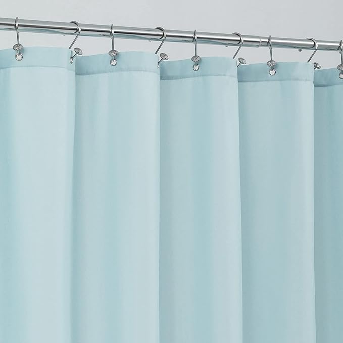 ALYVIA SPRING Stall Fabric Shower Curtain Liner Waterproof - Soft & Lightweight Small Shower Curtain with Magnets for Narrow Stall Size, Machine Washable - 36x72, Blue