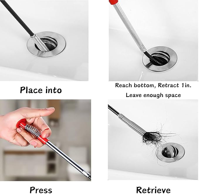 76.7 inch Flexible Claw Grabber Tool Cleaning Claw For Drains Snake Hair Drain Clog Remover Tool For Kitchen Sink, Bathtub, Toilet, Tight Spaces