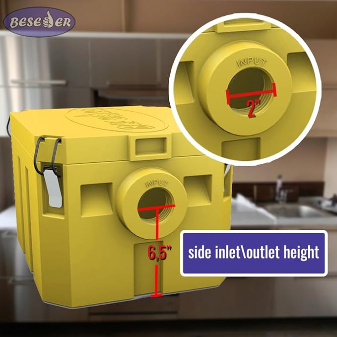 Home Grease Trap plastic 5 GPM Under Sink for Kitchen Sink