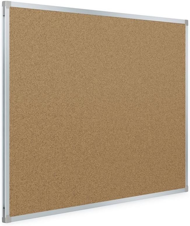 Mead Corkboard, 24" x 18" Bulletin Board, Aluminum Frame Cork Board (85360)