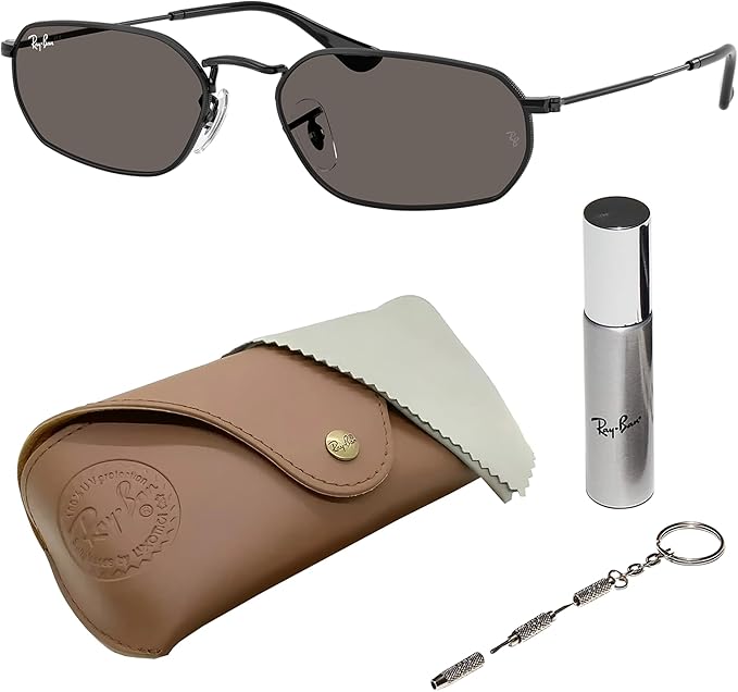 Ray-Ban RB3947 Square-Round Shaped Sunglasses for Men & Women with Official RAYBAN Eyewear Kit – Classic Timeless Design