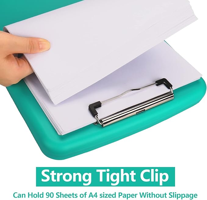 SFLHHDM Clipboard with Storage, Clip Boards 8.5x11, Plastic Clipboards with Pen Holder, Clip Board with Storage Compartments, Nurse Clipboard with Storage for Classroom, Student, Teacher