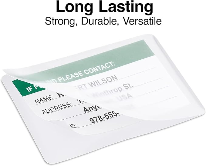 1InTheOffice Thermal Laminating Pouches 5 mil, Business Card Laminating Pouches, Laminating Pouches for ID and Name Badge, 50 Pack