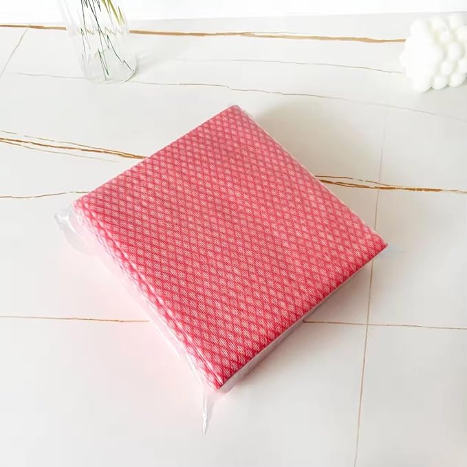 Disposable Cleaning Cloths 50 Packs, 13.8"x15.8" Reusable Kitchen Towels, Soft Absorbent Multipurpose Household Cleaning Towels, Disposable Dish Cloths for Kitchen, Stove, Bathroom, Handy Wipes, Multi