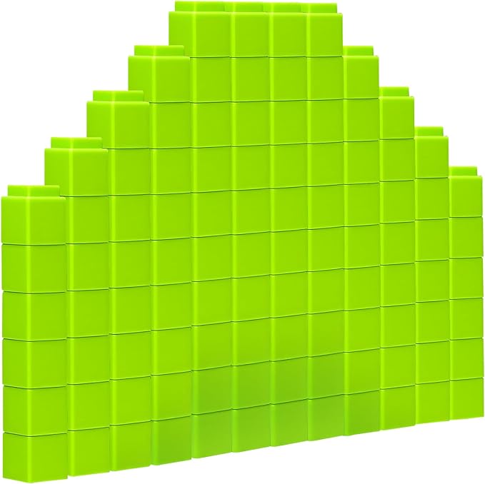 200 Pcs Green Gecko Linking Cubes for Math Counting Cubes Manipulatives Plastic Counting Block Manipulative Classroom Learning Supplies for Educational Preschool Activities Boy Girl (Green Gecko)