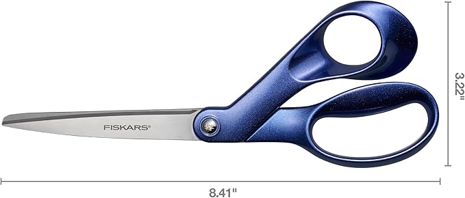 Fiskars Explore Scissors, Design Collection, Blue Expanse, 8 Inches