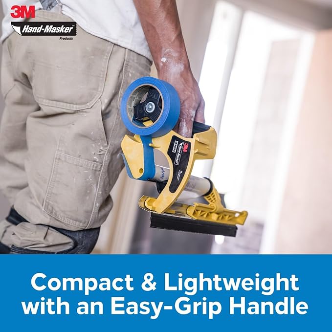 3M Hand Masker M3000 Tape Dispenser, Film & Tape, Applies Painter's Tape to Masking Film or Paper in One Continuous Application, Compact & Lightweight Design, Saves Time When Preparing For Painting