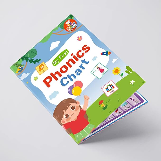 Lachilly My First Phonics Chart Learning Poster Vowel Consonant Pronunciation Educational Toys Vocabulary Building Flashcards Worksheet Teacher Teaching Aids for Pre-Kindergarten
