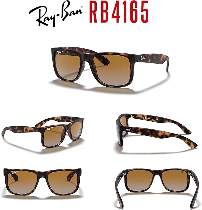 Ray-Ban RB4165 JUSTIN Sunglasses For Men For Women+BUNDLE with ACCESSORY EYEWEAR KIT