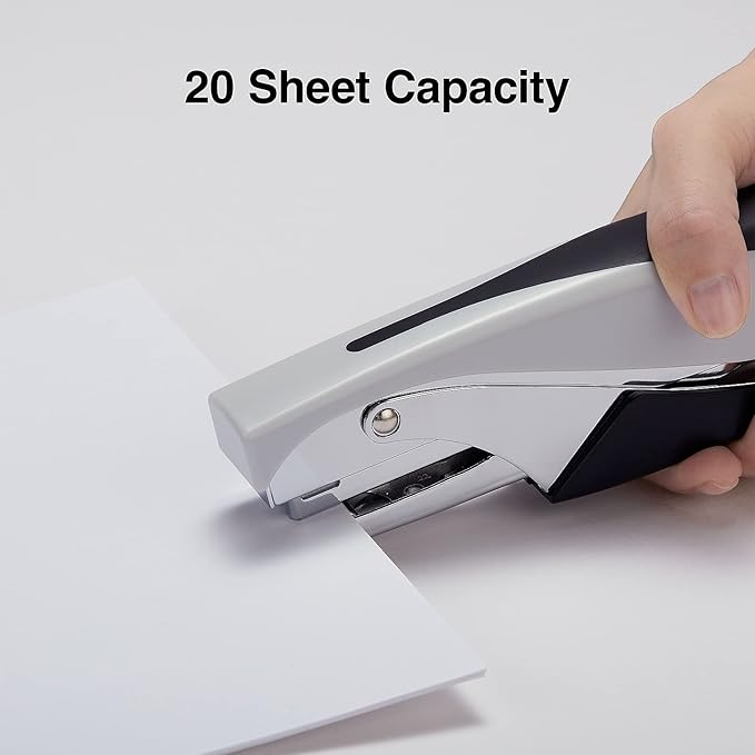 Staples Deluxe Plier Stapler, 20‑Sheet Capacity, Black/Gray, 3‑Pack – Handheld Office Staplers