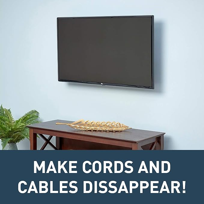 Legrand Wiremold CMK70 In Wall TV Power Grommet Kit, Cable Management Kit, Mounting Brackets, Fish Tape, and Hole Saw Included, White (1 Pair)