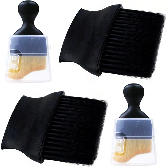 4 Pcs Auto Interior Dust Brush Set Soft Bristles Detailing Brush Dusting Tool Car Interior Cleaning Soft Brushes Duster for Automotive Dashboard, Air Conditioner Vents, Keyboard Dust Removal(Black)