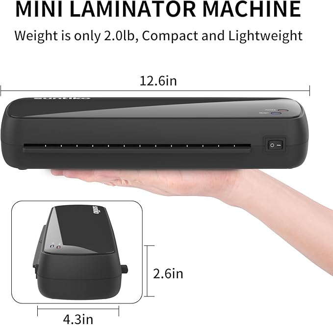 4-In-1Laminator Machine,It has Quick Warm-Up, Fast Laminating Documentation and Photos, Increases Their Long-Term Color Preservation. Suitable for Family, Office and School，A4/A5/A6 Size