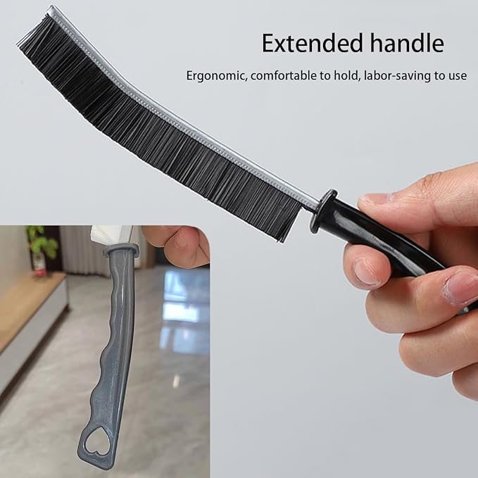 4-Piece Multi-Purpose Crevice Cleaning Brush, Household Hard Bristle Narrow Brush Head Crevice Cleaning Tool