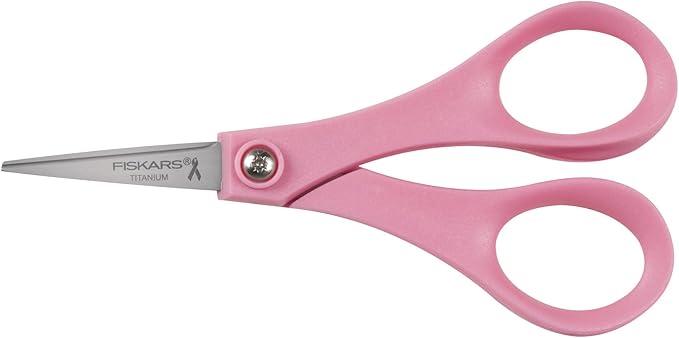 Fiskars 111102-1001 Performance Titanium Breast Cancer Awareness Scissors, 5-Inch